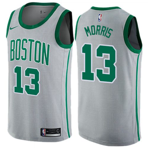 Men Boston Celtics #13 Marcus Morris Gray Nike Swingman City Edition NBA Jersey